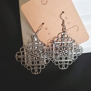Silver Metal earrings.